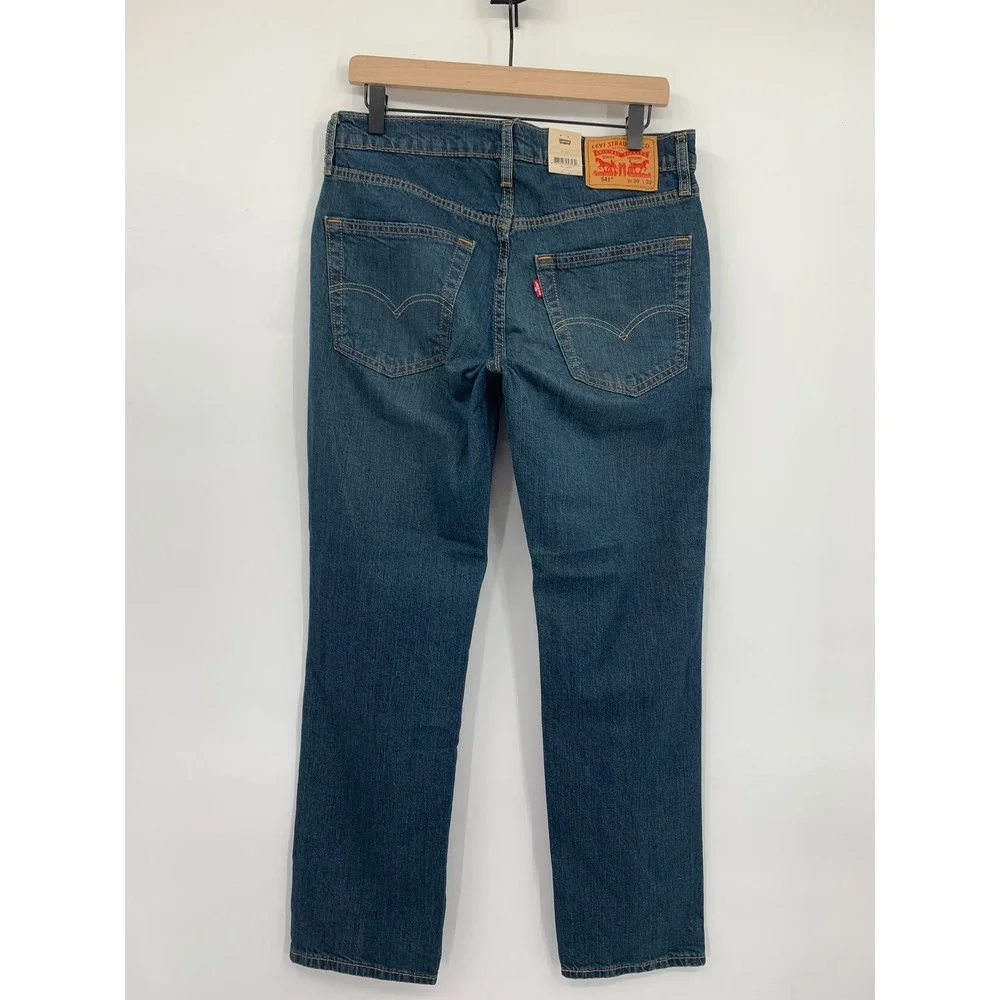 Levis 541 Jeans Mens 30x32 Blue Athletic Taper Cotton Stretch Denim Pants NEW